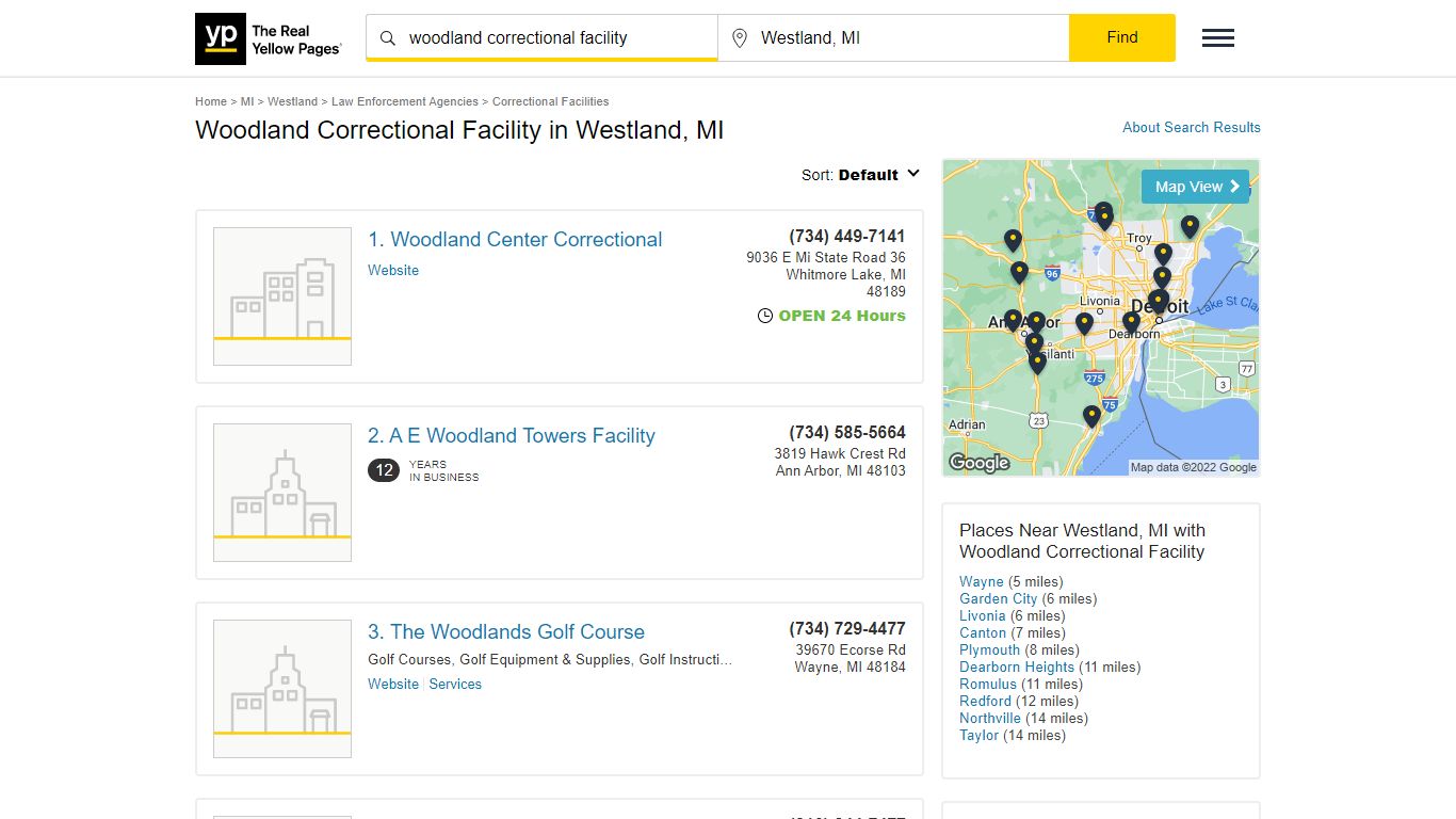 Woodland Correctional Facility in Westland, MI - yellowpages.com